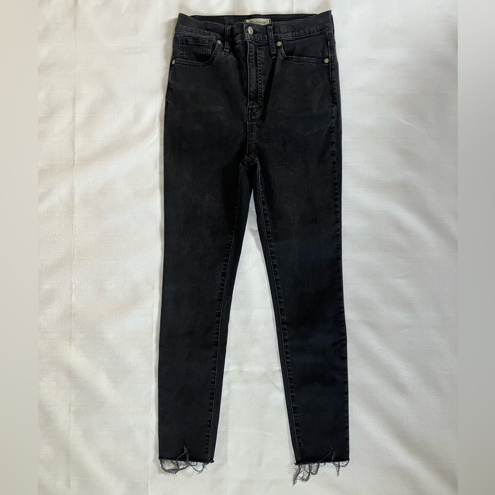 MADEWELL 11" High-Rise Skinny Jean, Black, Size 28